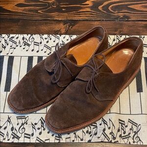 Polo Ralph Lauren Asher Derby Dark Brown Suede Oxfords Rubber Bottom Shoes